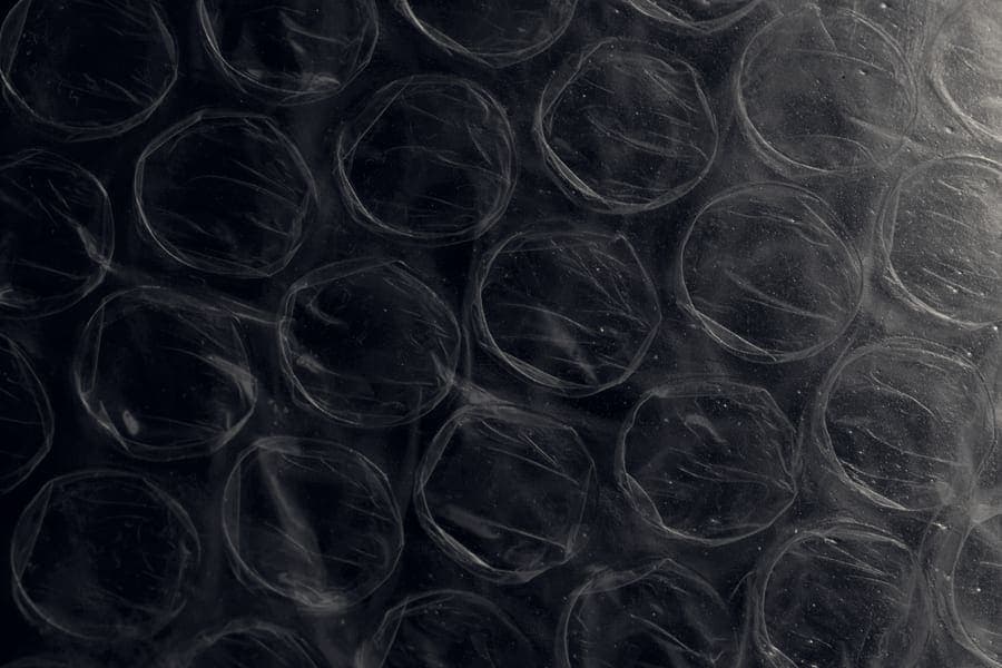 Close-up of bubble film material